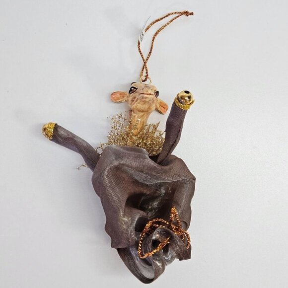 NEW VINTAGE Katherine's Collection Giraffe Charm Bell Bag Ornament Wayne Kleski - Picture 4 of 7